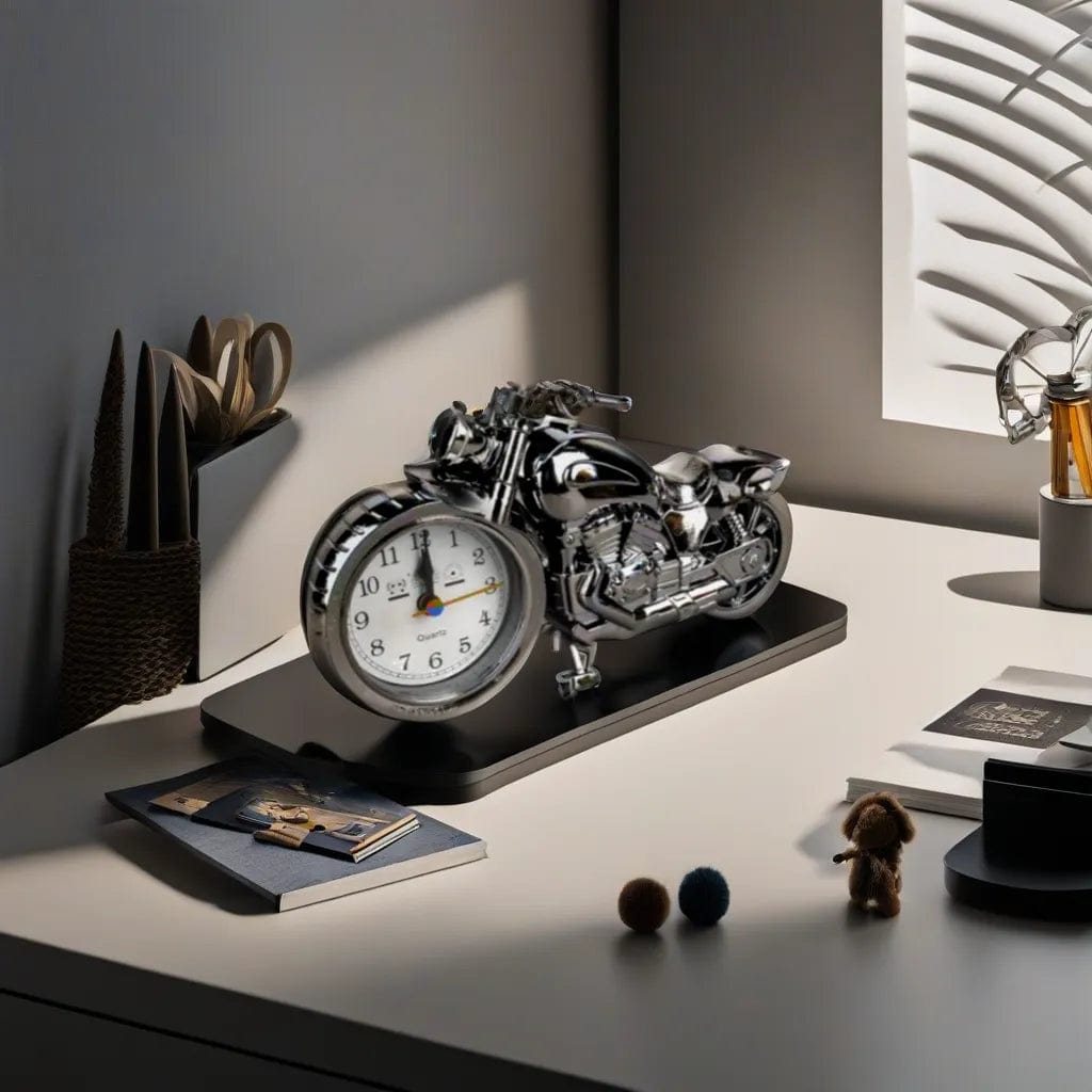 Réveil Moto Gris