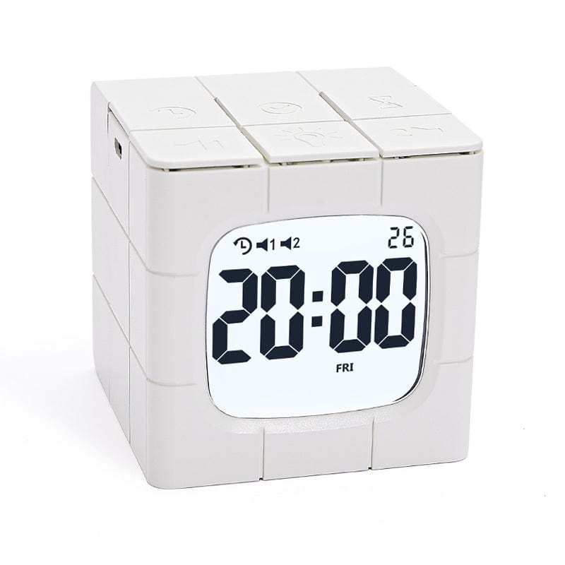 Reveil Rubik's Cube Blanc
