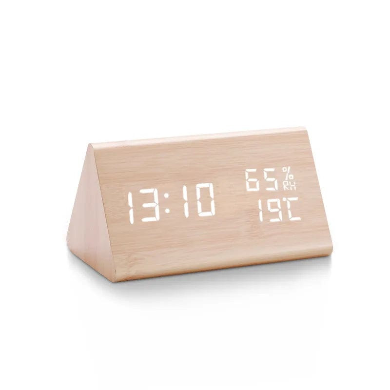 Reveille Bois Bamboo - Cadran Blanc